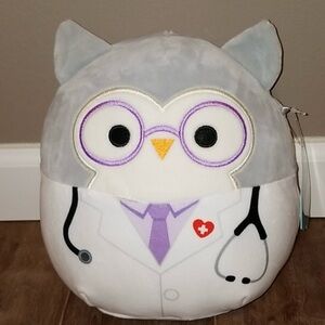 Squishmallows Gray and White Owl Stuffed Animal